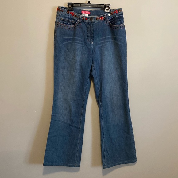 Vintage Apriori by Esacada jeans with gems and studs embellishments. - Picture 1 of 8